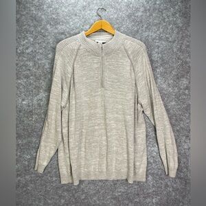 Tommy Bahama Men’s Reversible 1/4 Zip Pullover Sweater 3XL XXXL Grey Knit